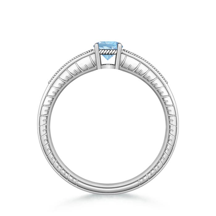 AAA - Aquamarine / 0.46 CT / 14 KT White Gold