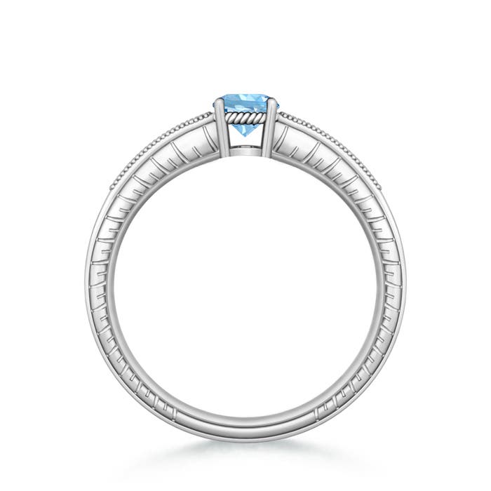 AAAA - Aquamarine / 0.46 CT / 14 KT White Gold