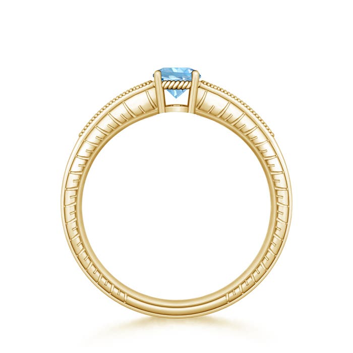 AAAA - Aquamarine / 0.46 CT / 14 KT Yellow Gold