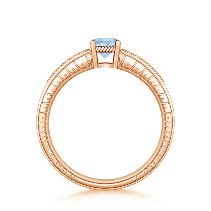 AA - Aquamarine / 0.86 CT / 14 KT Rose Gold