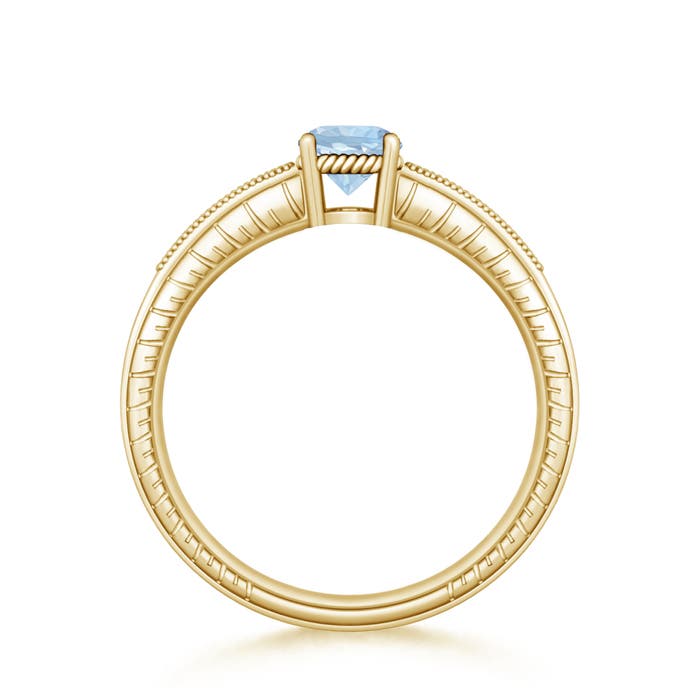 AA - Aquamarine / 0.86 CT / 14 KT Yellow Gold