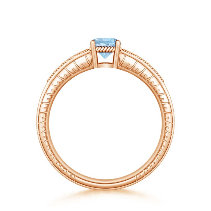 AAA - Aquamarine / 0.86 CT / 14 KT Rose Gold