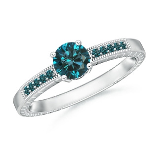 Round AA Enhanced Blue Diamond