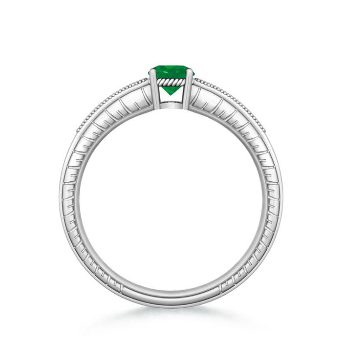 AA - Emerald / 0.51 CT / 14 KT White Gold