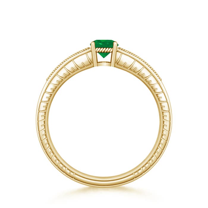 AA - Emerald / 0.51 CT / 14 KT Yellow Gold