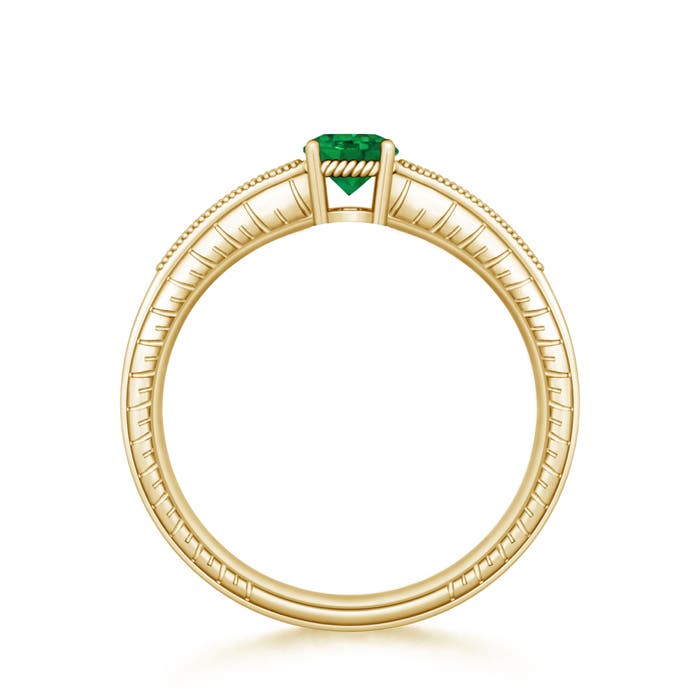 AAA - Emerald / 0.51 CT / 14 KT Yellow Gold