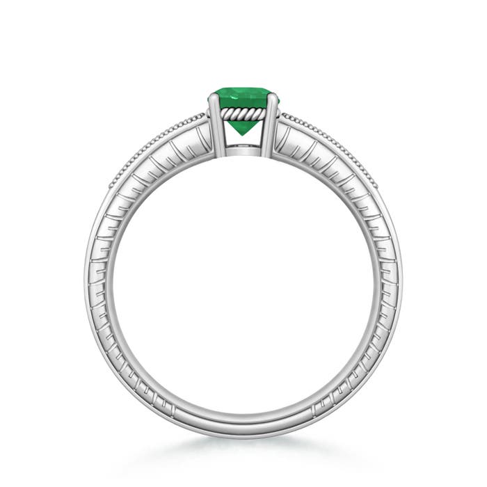 A - Emerald / 0.89 CT / 14 KT White Gold