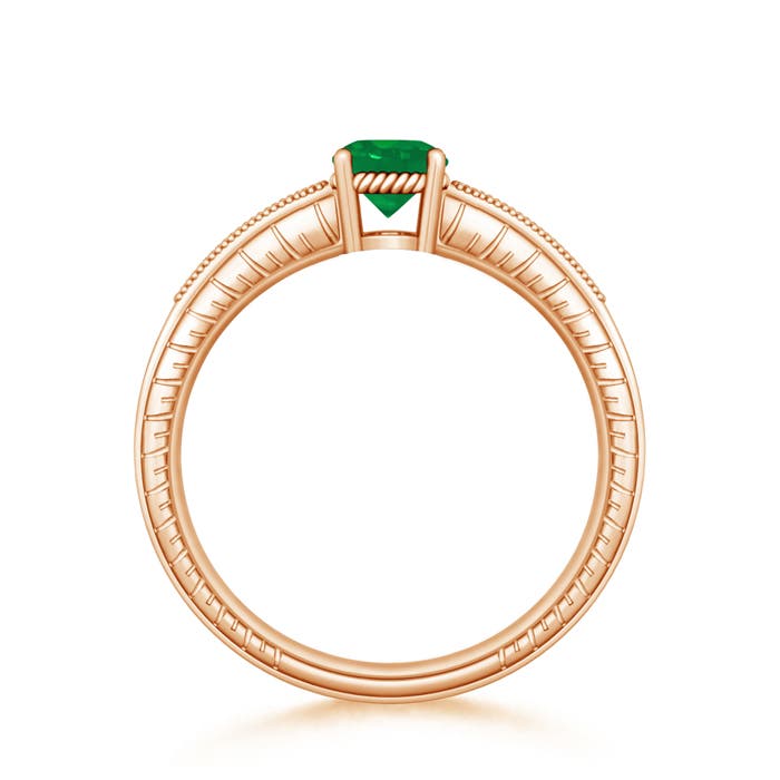 AA - Emerald / 0.89 CT / 14 KT Rose Gold