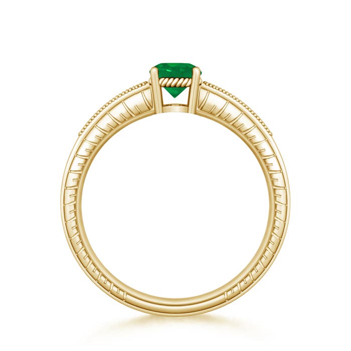 AA - Emerald / 0.89 CT / 14 KT Yellow Gold