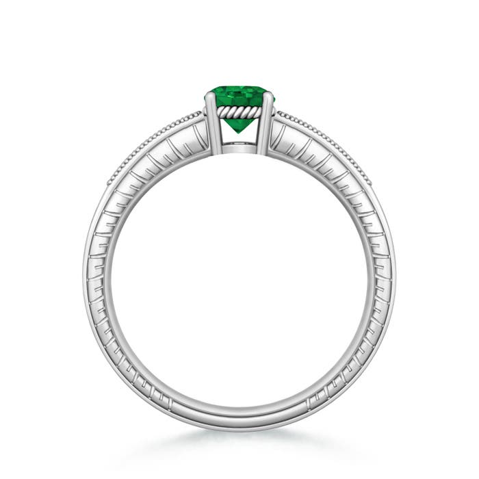 AAA - Emerald / 0.89 CT / 14 KT White Gold