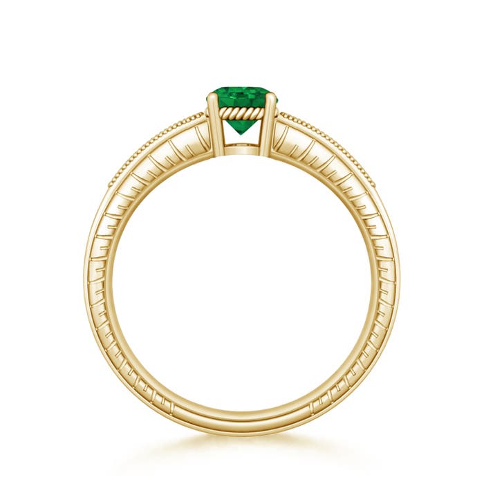 AAA - Emerald / 0.89 CT / 14 KT Yellow Gold