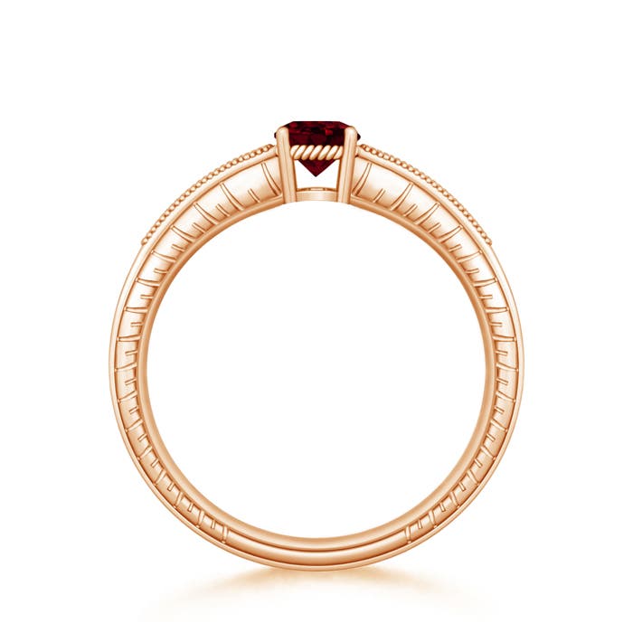 A - Garnet / 0.66 CT / 14 KT Rose Gold