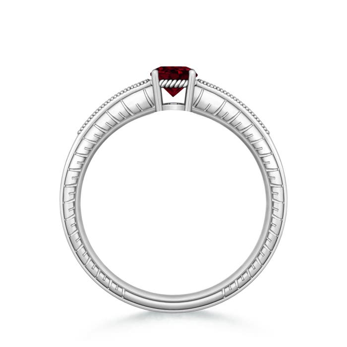 A - Garnet / 0.66 CT / 14 KT White Gold