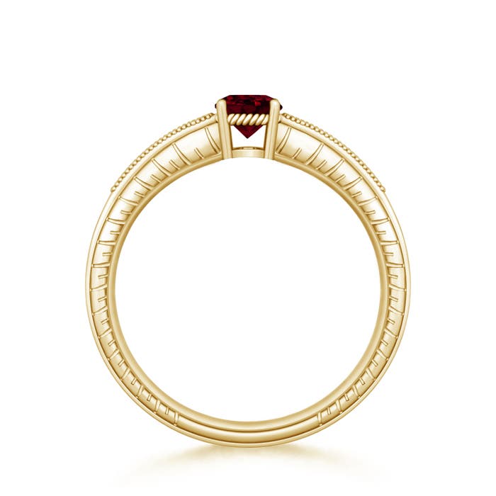 A - Garnet / 0.66 CT / 14 KT Yellow Gold