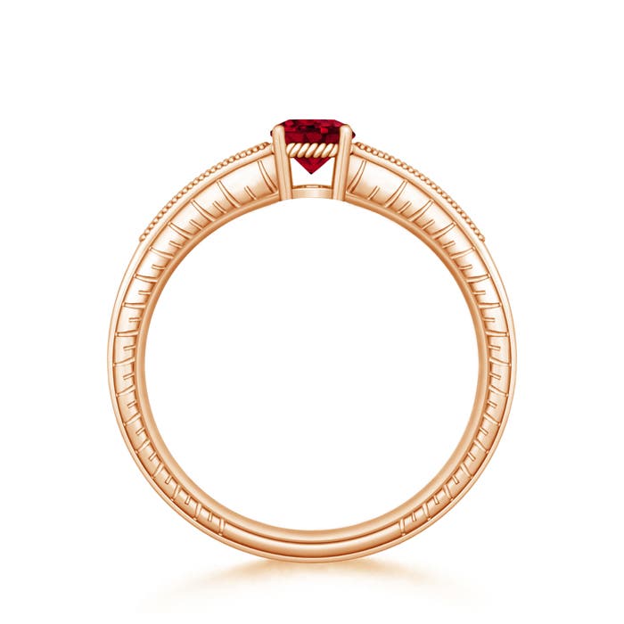 AAAA - Garnet / 0.66 CT / 14 KT Rose Gold