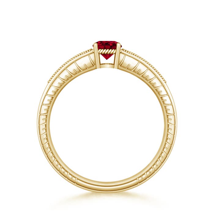 AAAA - Garnet / 0.66 CT / 14 KT Yellow Gold