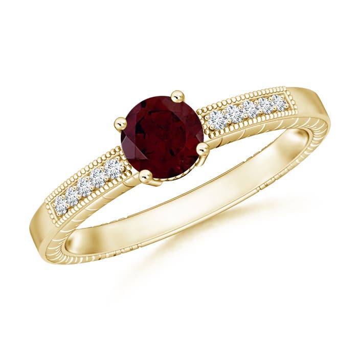 A - Garnet / 1.14 CT / 14 KT Yellow Gold