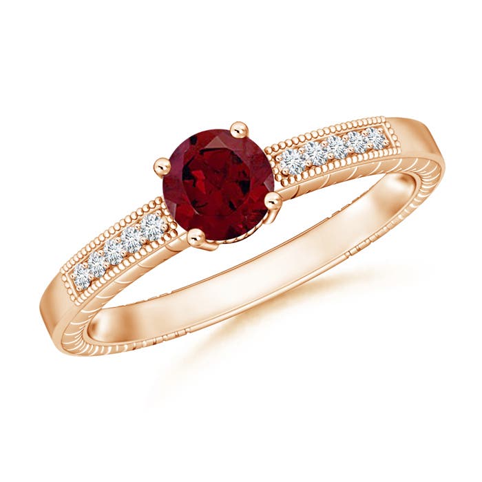 AA - Garnet / 1.14 CT / 14 KT Rose Gold