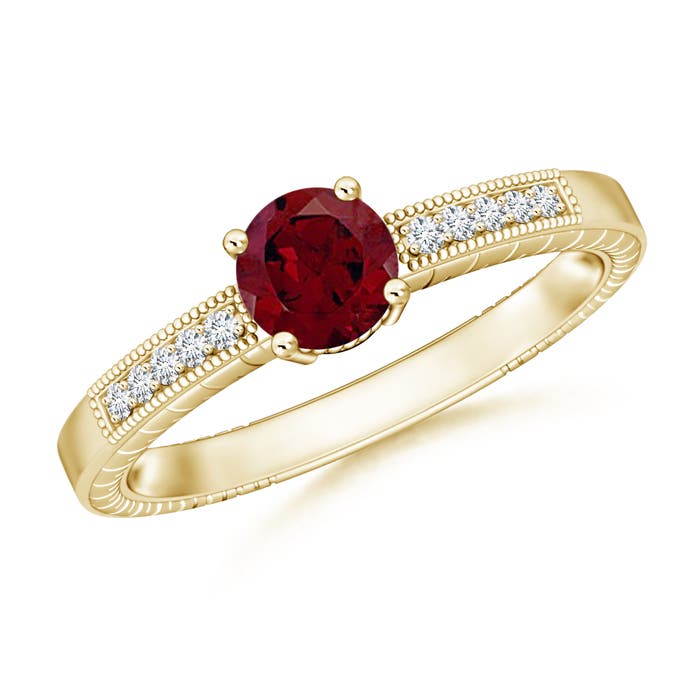 AA - Garnet / 1.14 CT / 14 KT Yellow Gold