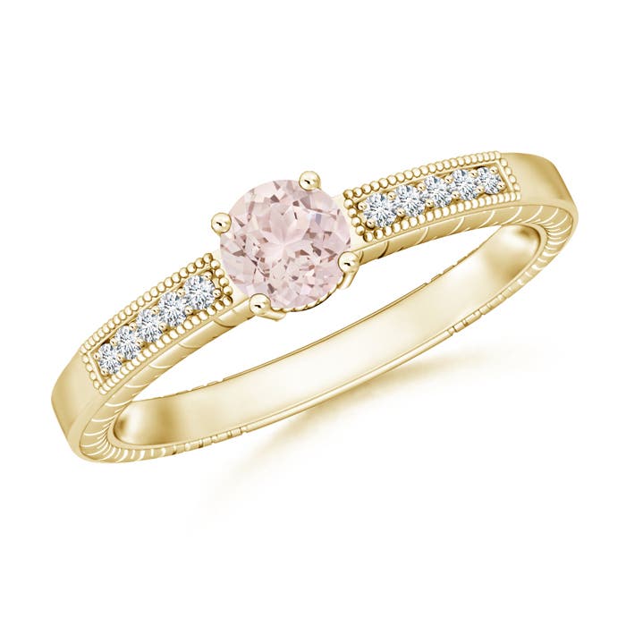 A - Morganite / 0.48 CT / 14 KT Yellow Gold