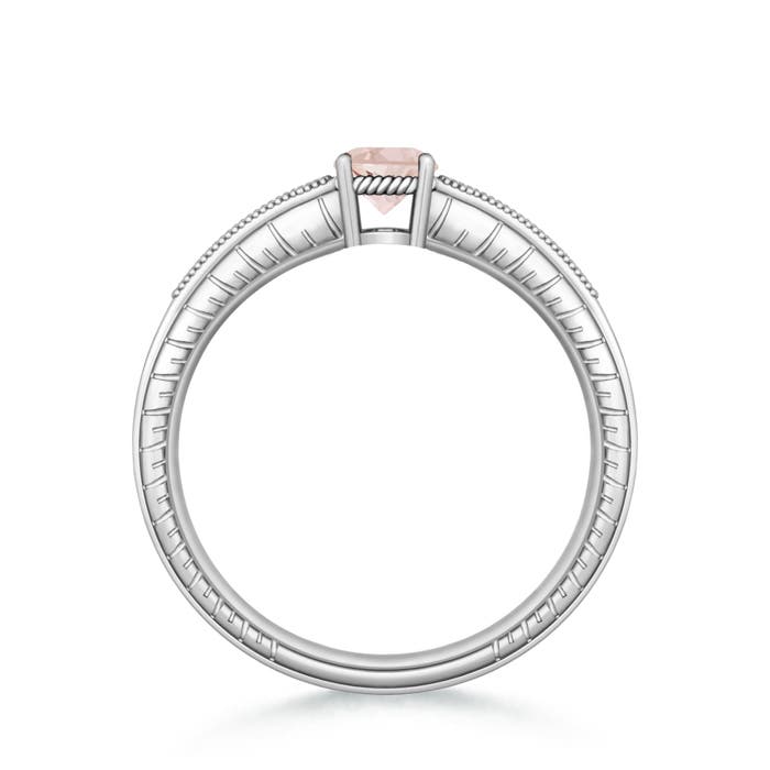 AA - Morganite / 0.48 CT / 14 KT White Gold