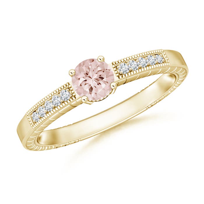 AA - Morganite / 0.48 CT / 14 KT Yellow Gold