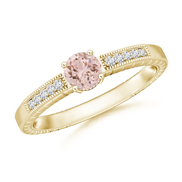 AAA - Morganite / 0.48 CT / 14 KT Yellow Gold