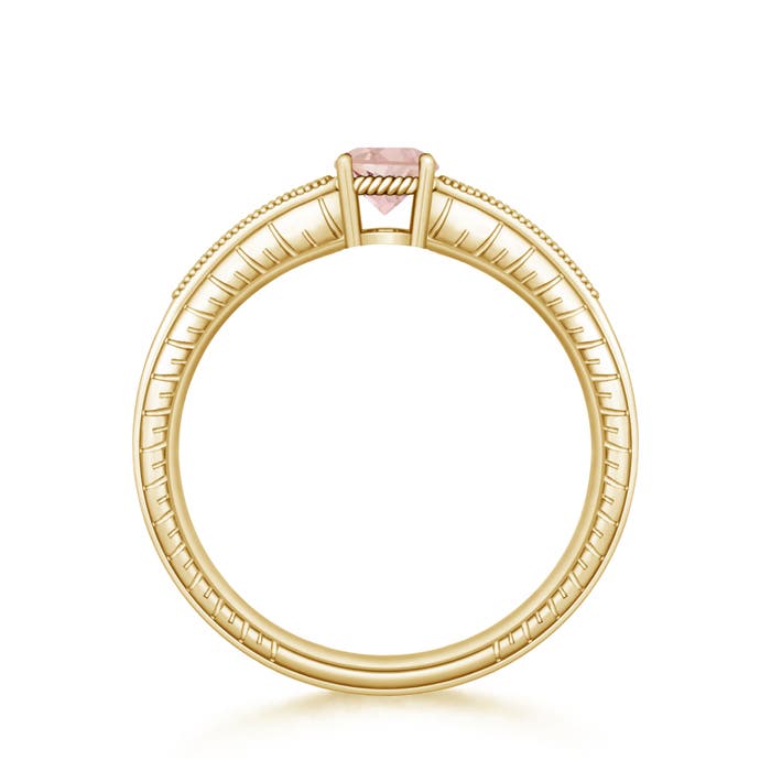 AAAA - Morganite / 0.48 CT / 14 KT Yellow Gold