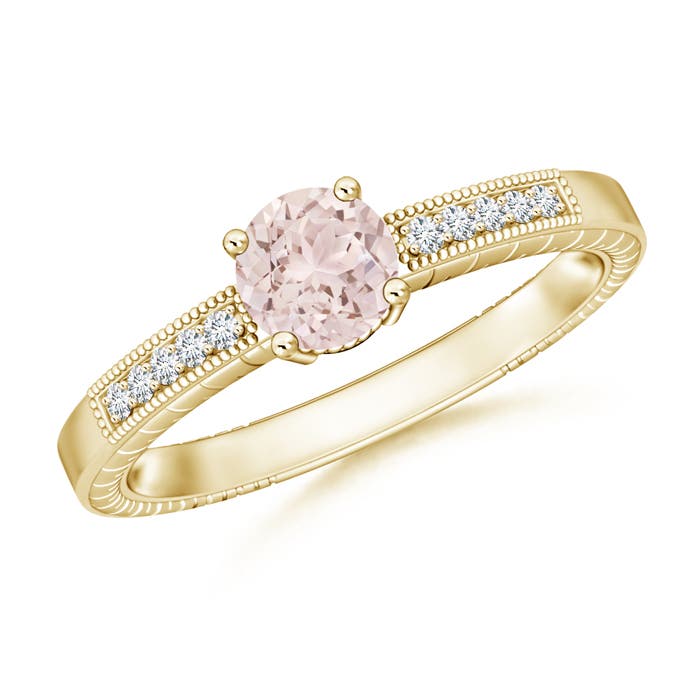 A - Morganite / 0.84 CT / 14 KT Yellow Gold