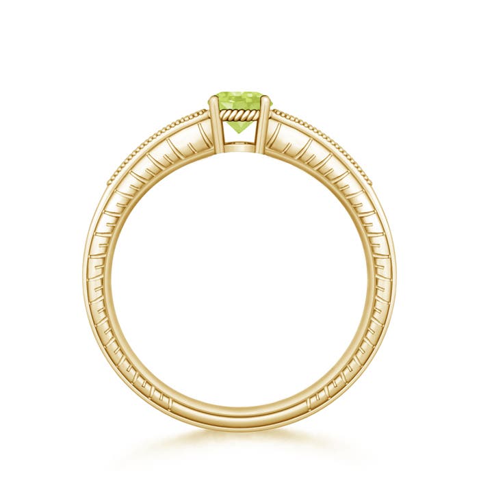 A - Peridot / 0.61 CT / 14 KT Yellow Gold