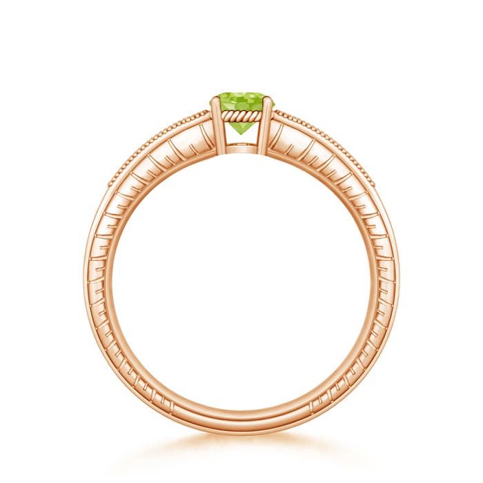 AA - Peridot / 0.61 CT / 14 KT Rose Gold