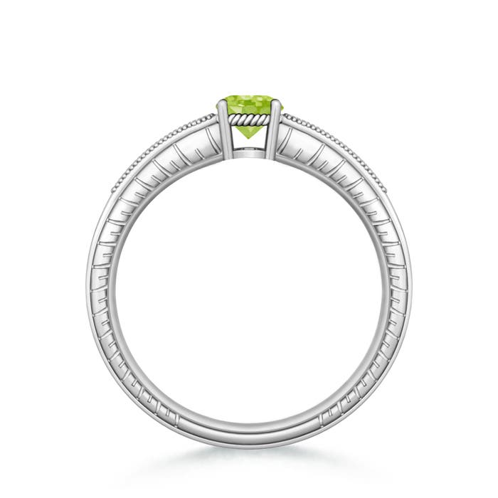 AA - Peridot / 0.61 CT / 14 KT White Gold