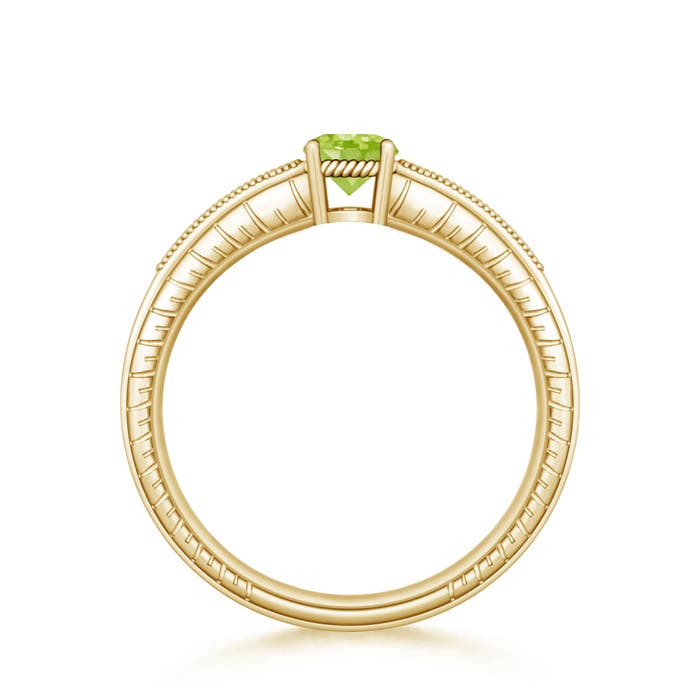 AA - Peridot / 0.61 CT / 14 KT Yellow Gold