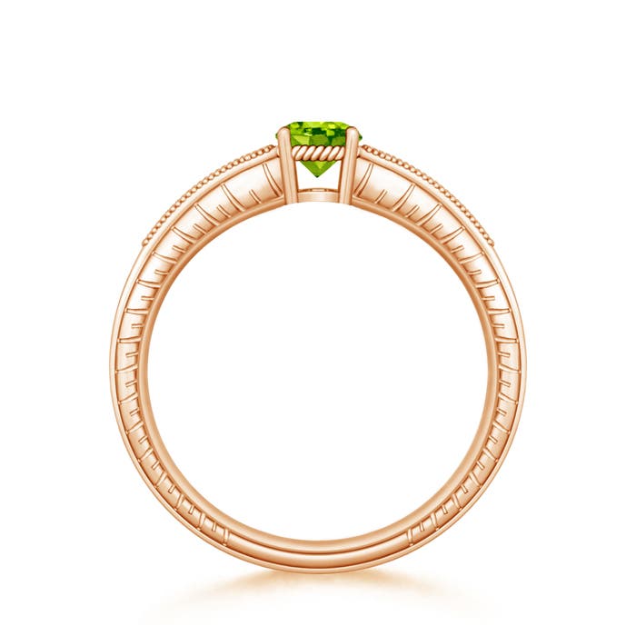 AAA - Peridot / 0.61 CT / 14 KT Rose Gold