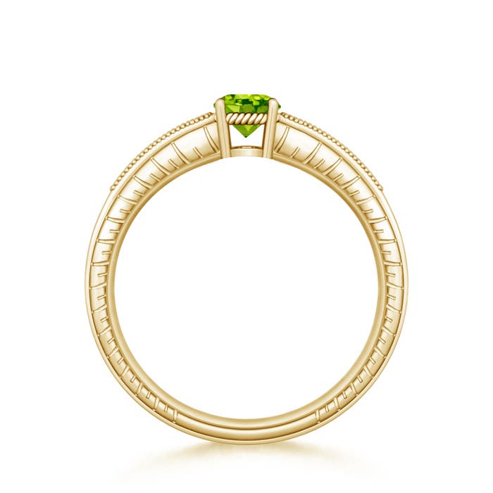 AAA - Peridot / 0.61 CT / 14 KT Yellow Gold