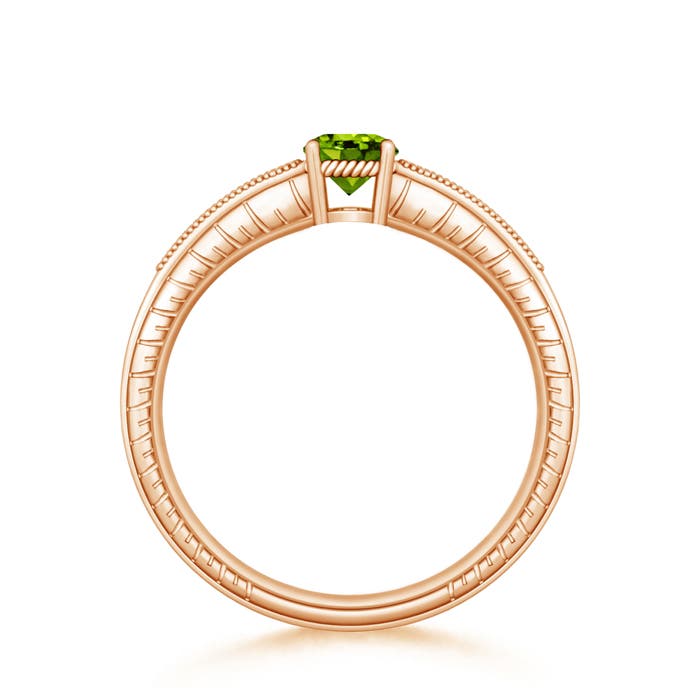 AAAA - Peridot / 0.61 CT / 14 KT Rose Gold