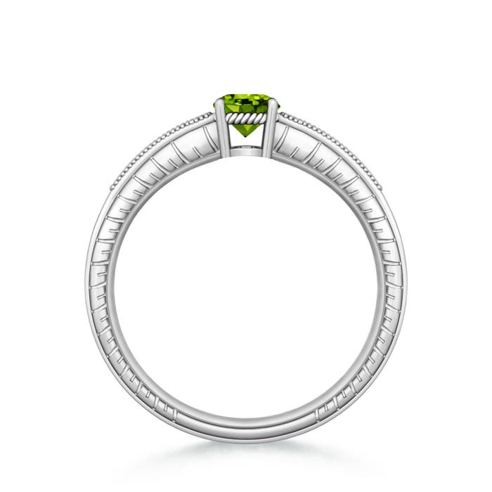 AAAA - Peridot / 0.61 CT / 14 KT White Gold