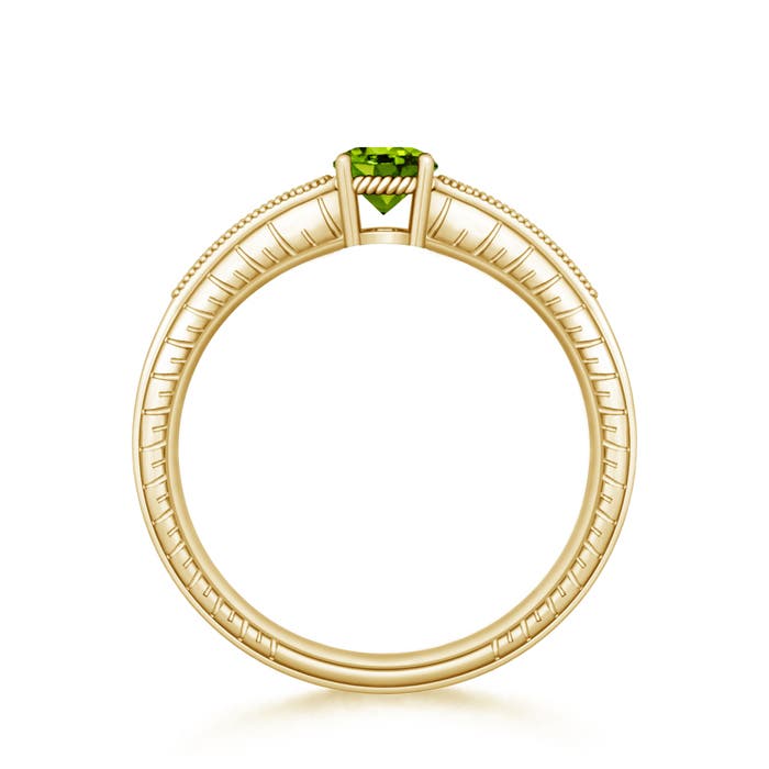 AAAA - Peridot / 0.61 CT / 14 KT Yellow Gold