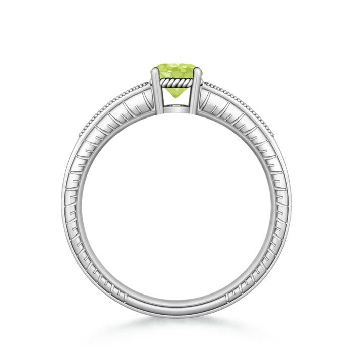 A - Peridot / 1.09 CT / 14 KT White Gold