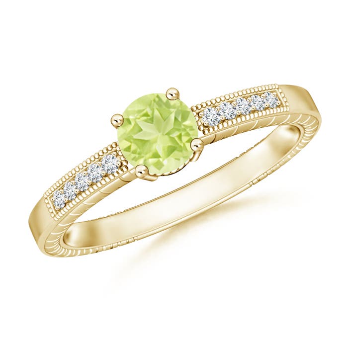 A - Peridot / 1.09 CT / 14 KT Yellow Gold