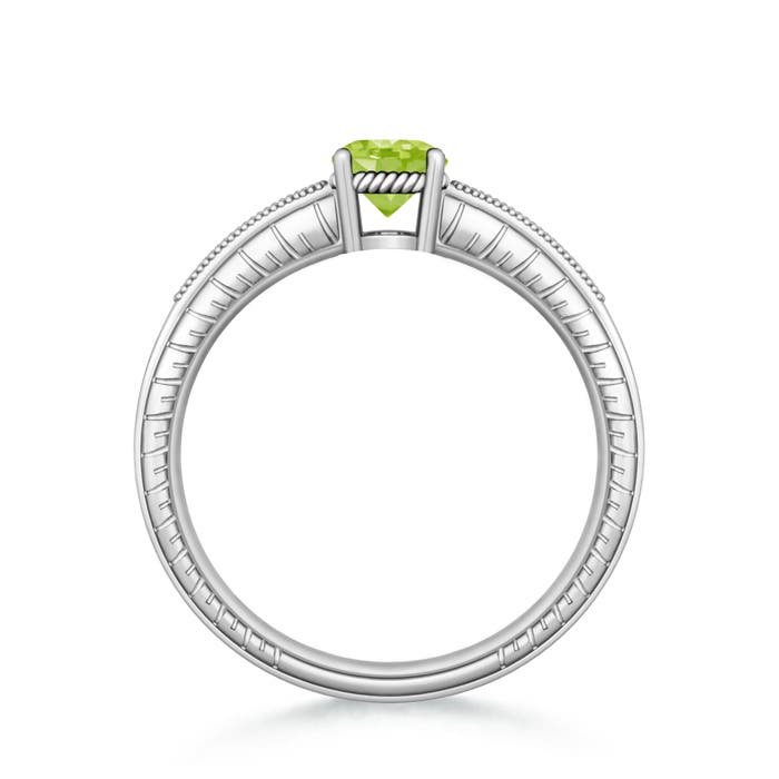 AA - Peridot / 1.09 CT / 14 KT White Gold