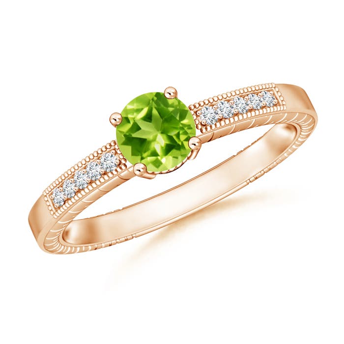 AAA - Peridot / 1.09 CT / 14 KT Rose Gold