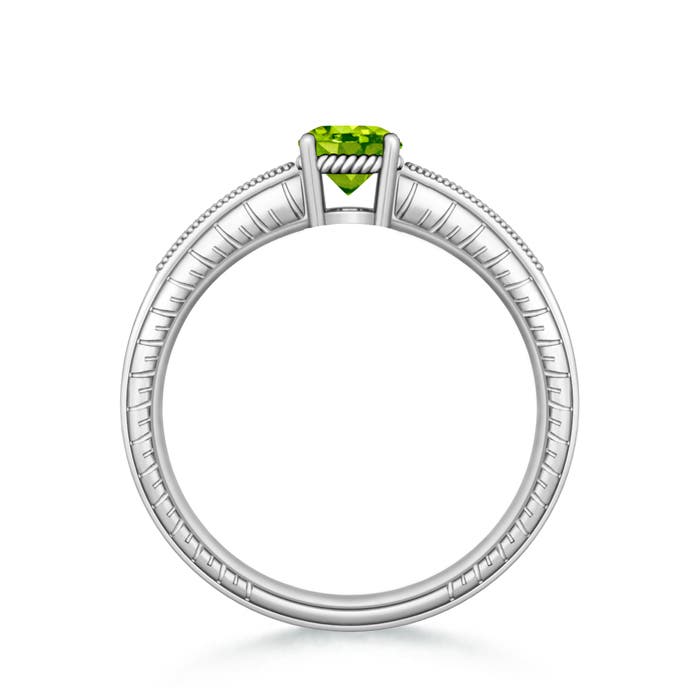 AAA - Peridot / 1.09 CT / 14 KT White Gold