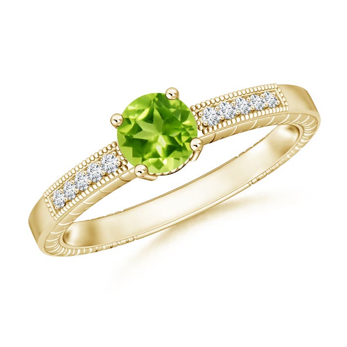 AAA - Peridot / 1.09 CT / 14 KT Yellow Gold