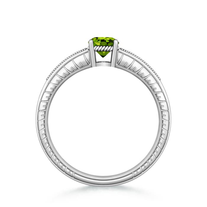 AAAA - Peridot / 1.09 CT / 14 KT White Gold