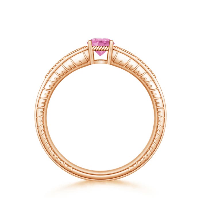 A - Pink Sapphire / 0.66 CT / 14 KT Rose Gold