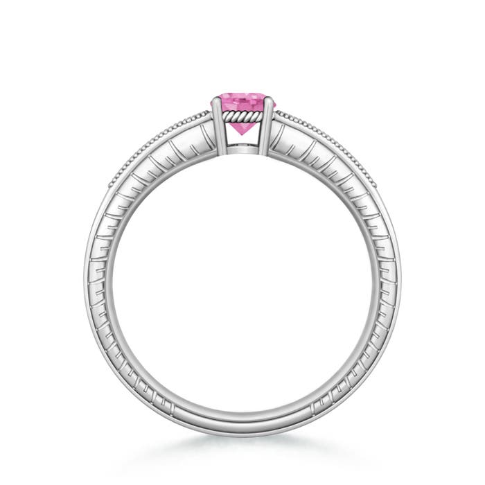 A - Pink Sapphire / 0.66 CT / 14 KT White Gold