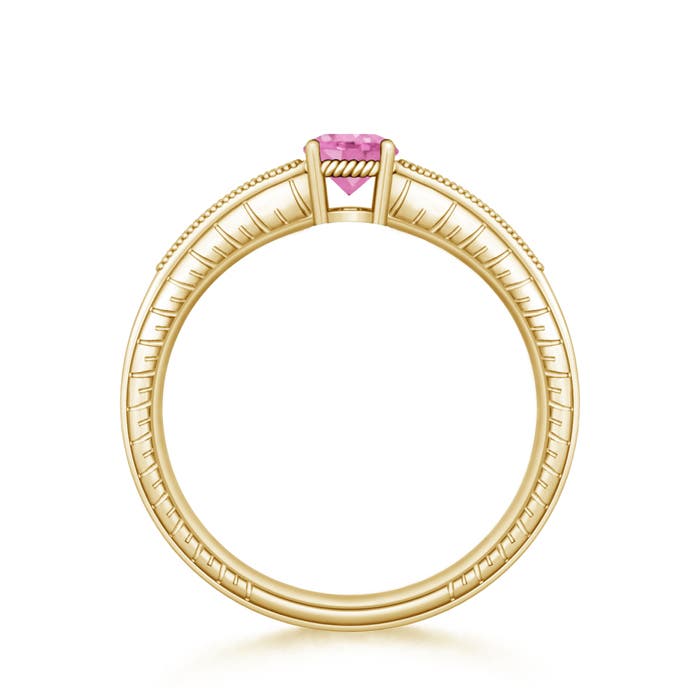 A - Pink Sapphire / 0.66 CT / 14 KT Yellow Gold