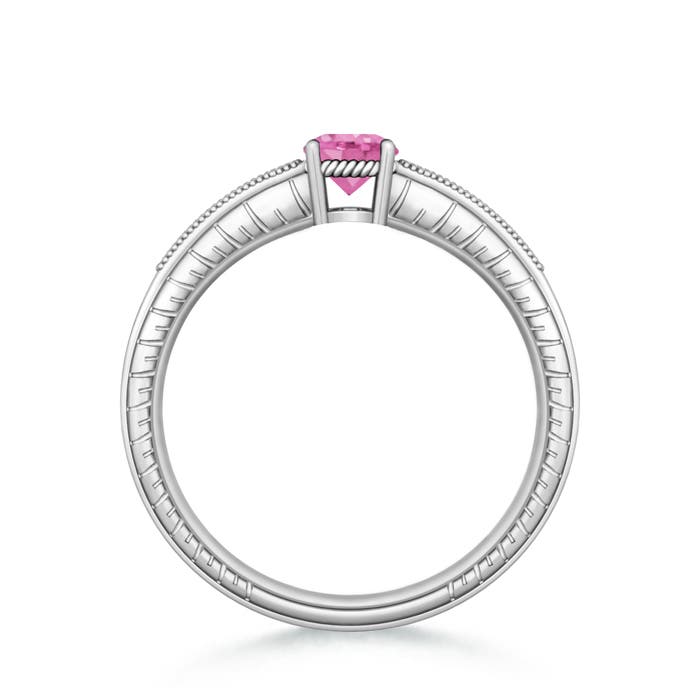 AA - Pink Sapphire / 0.66 CT / 14 KT White Gold