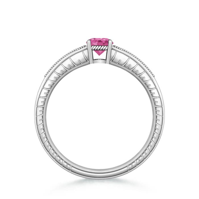 AAA - Pink Sapphire / 0.66 CT / 14 KT White Gold